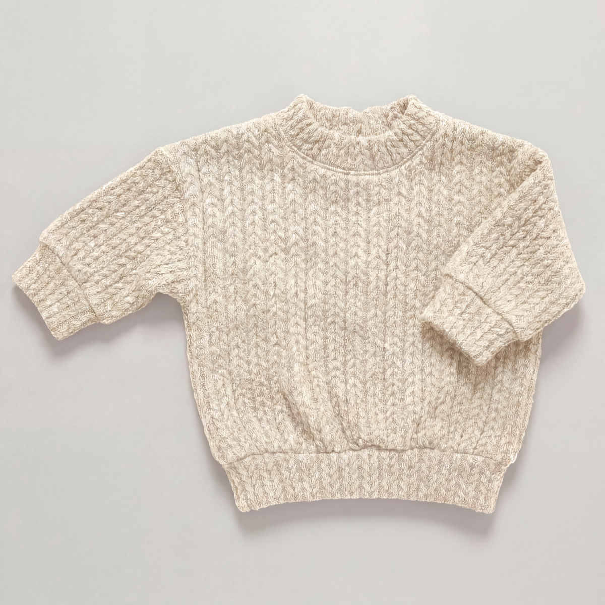 Casaco Over Bebê Unissex em Tricot Creme - Image 3