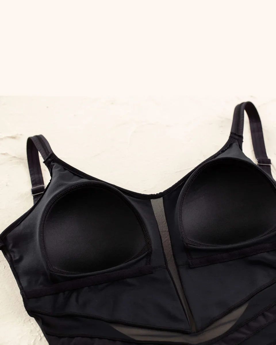 Slimming One-Piece Swimsuit with Sheer Details - Image 4