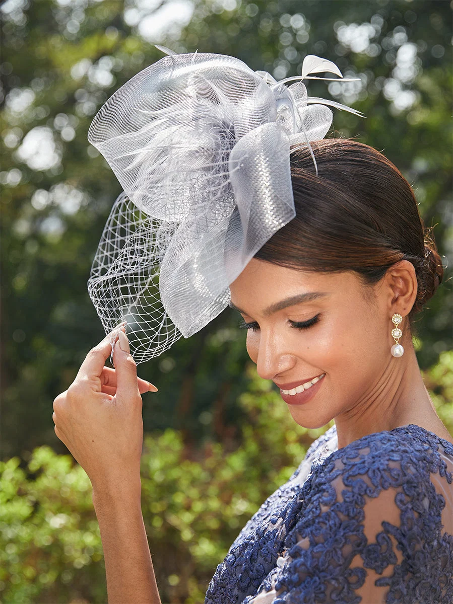 Fascinadores Elegantes em Tule com Penas - Image 6