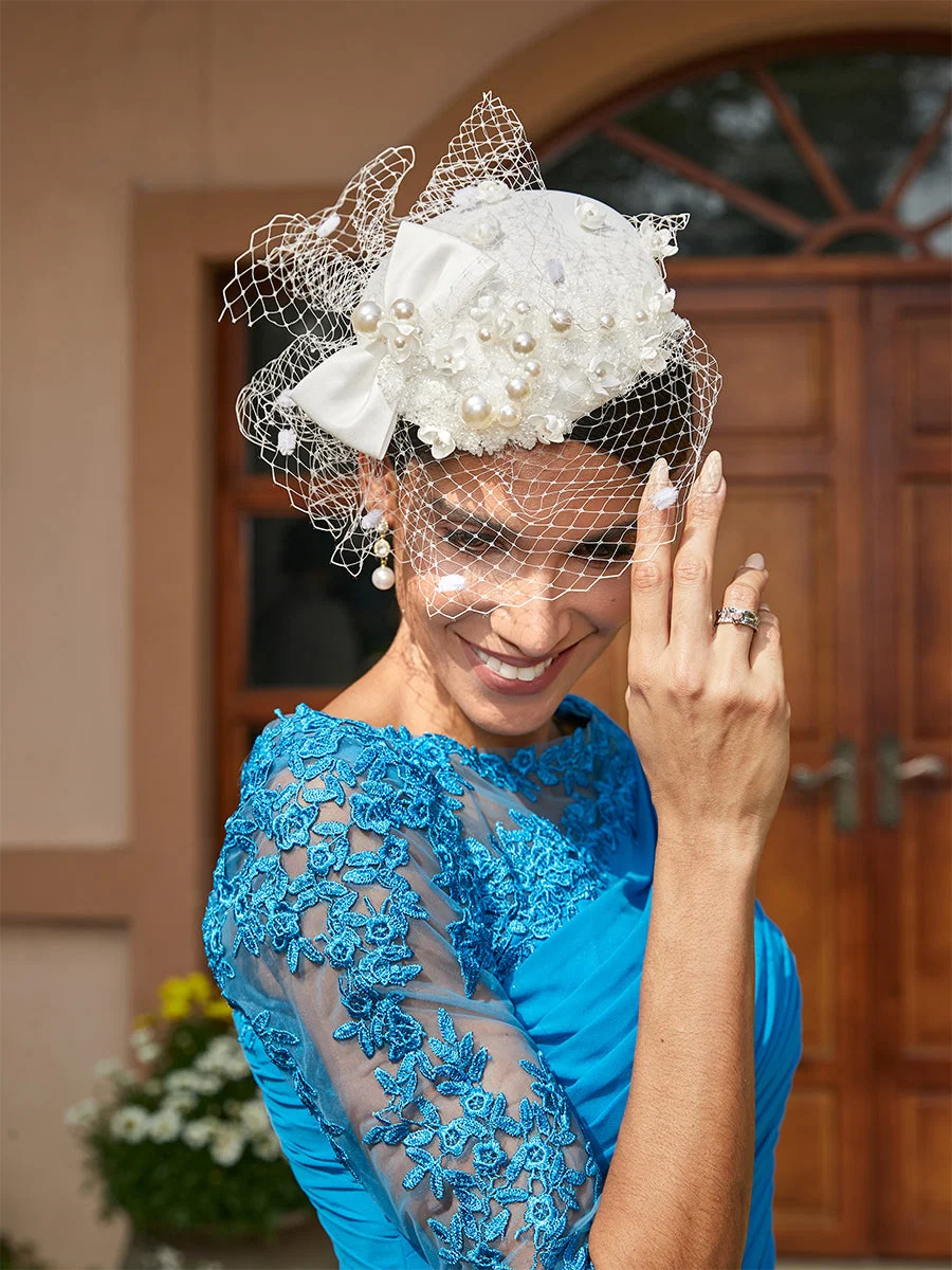 Fascinadores Elegantes em Tule com Pérola - Image 5