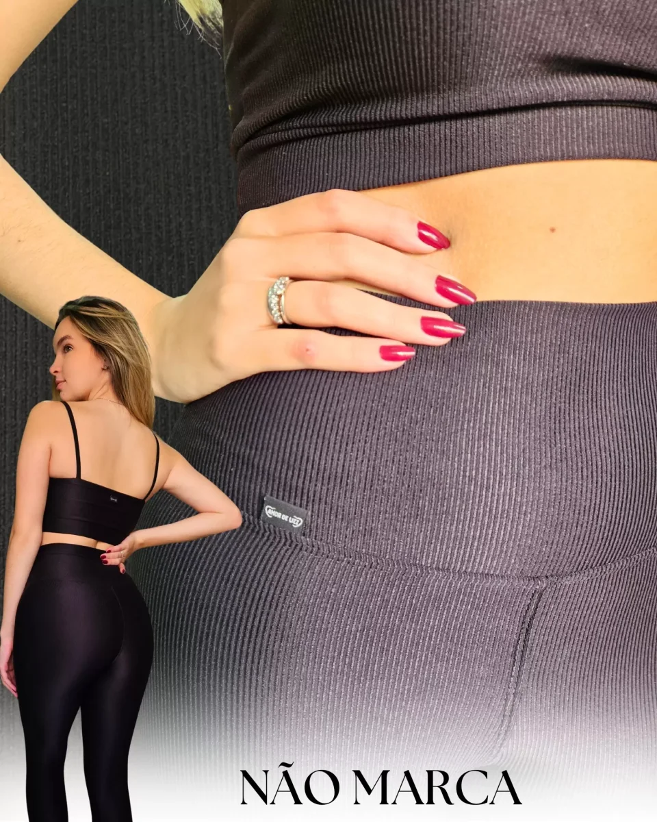 Legging Microcanelada Preto - Image 5