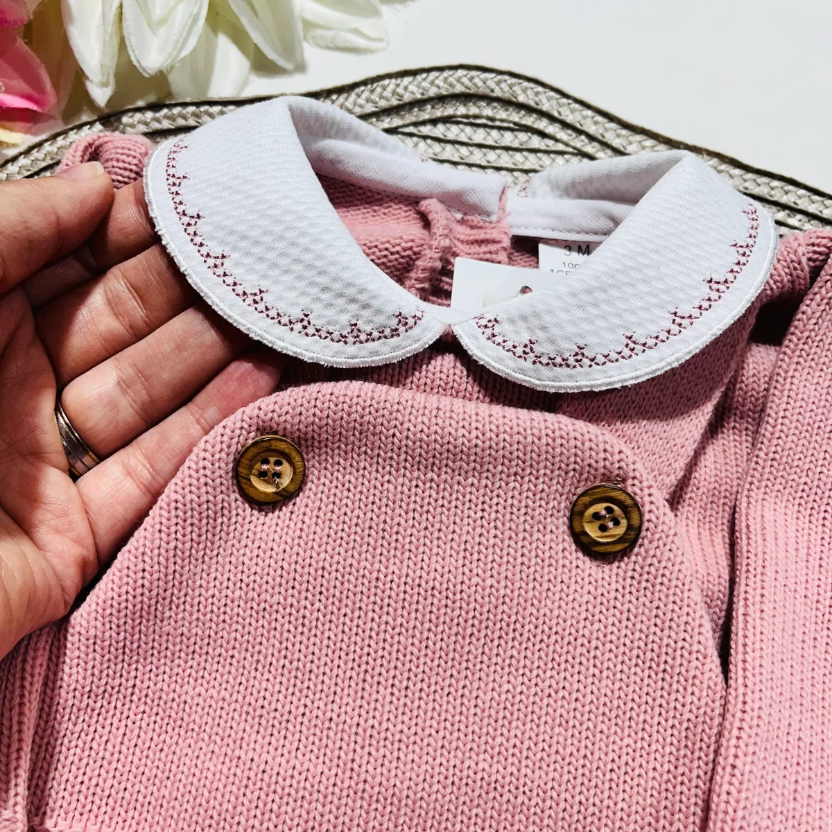 Conjunto Clara em malha - Rosa velho - 6M - Image 3