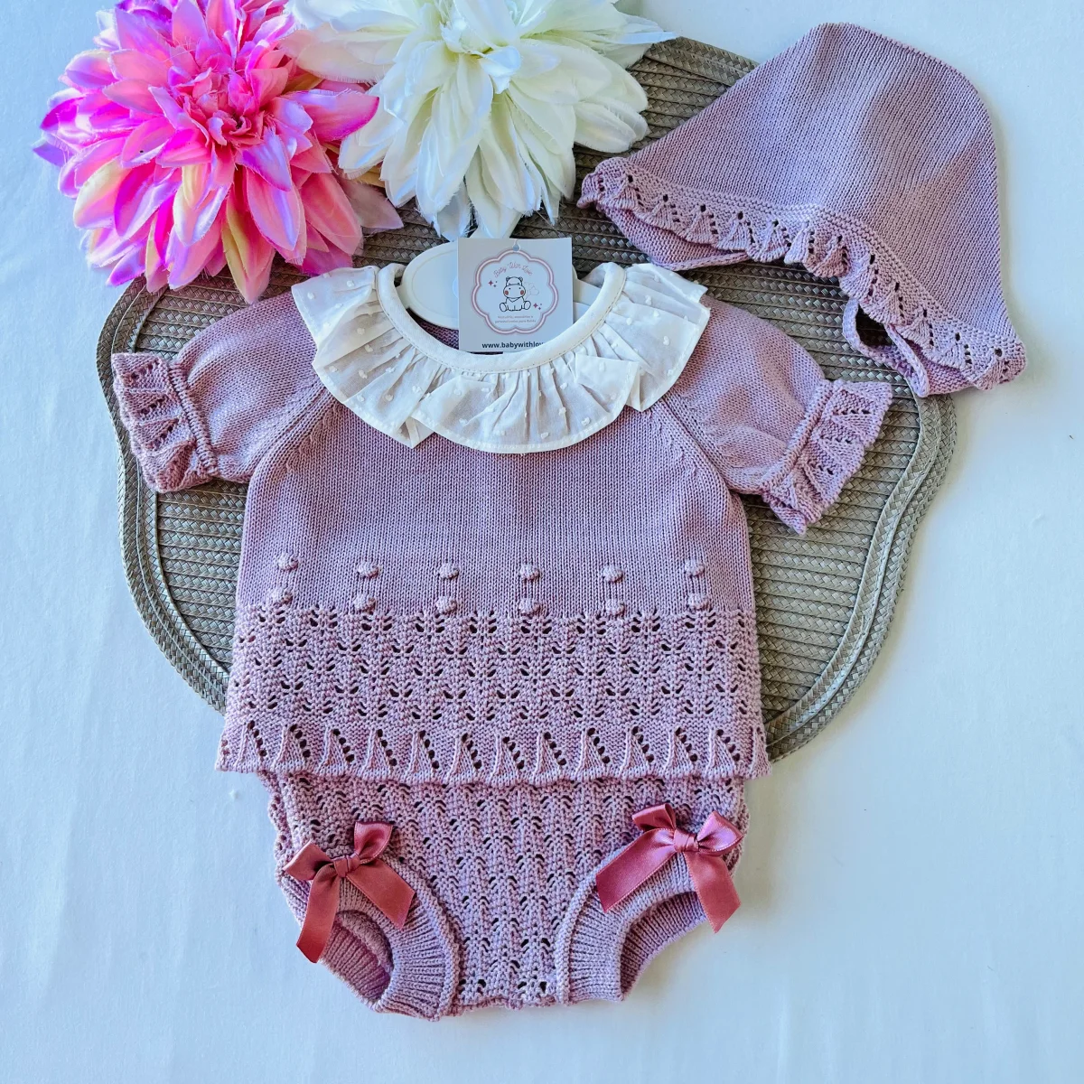 Conjunto Mariana para bebé - 1 aos 12M - Rosa velho - Image 2