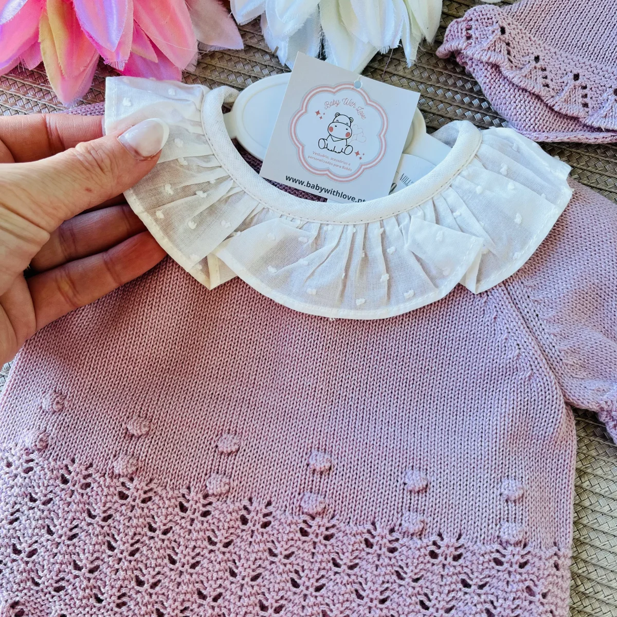 Conjunto Mariana para bebé - 1 aos 12M - Rosa velho - Image 3