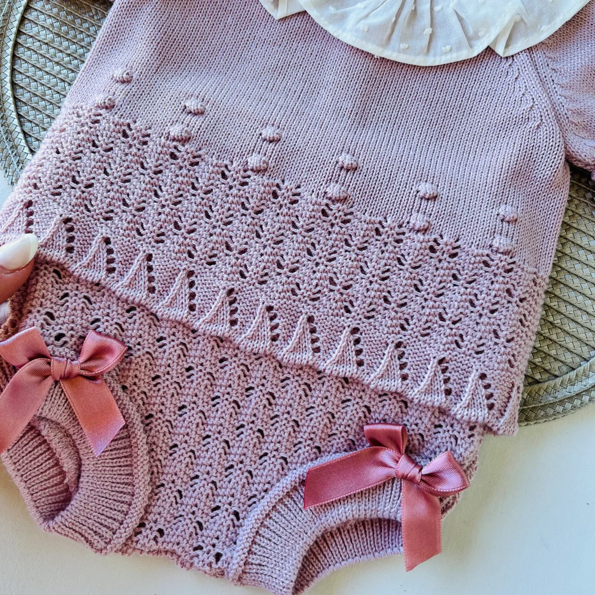 Conjunto Mariana para bebé - 1 aos 12M - Rosa velho - Image 4