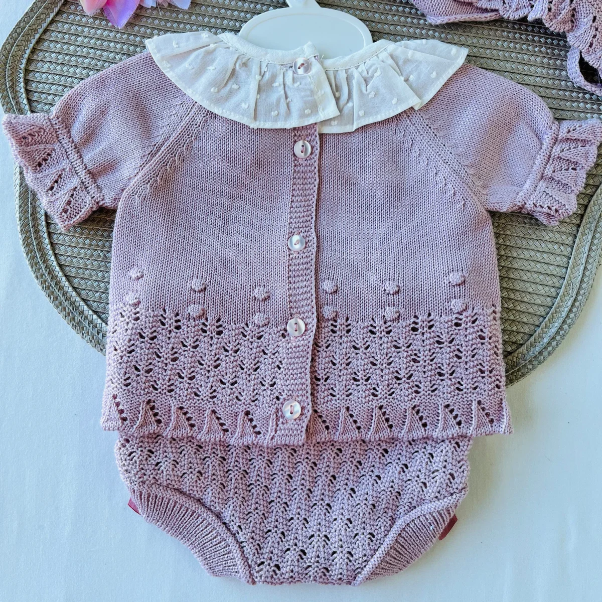 Conjunto Mariana para bebé - 1 aos 12M - Rosa velho - Image 6