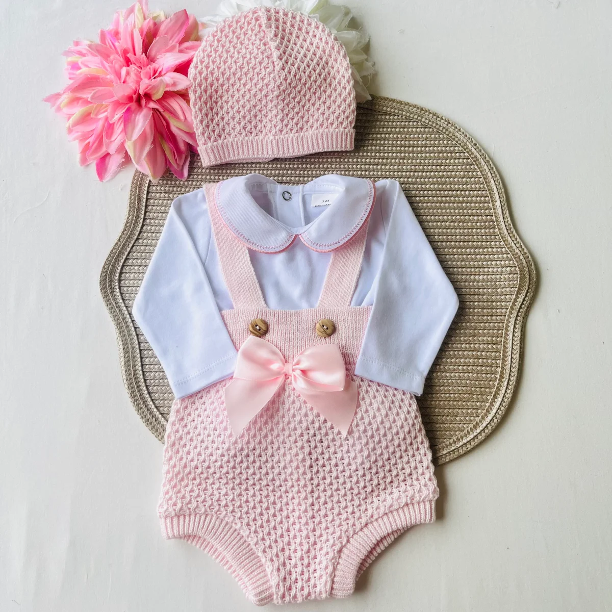 Conjunto para bebé - Fofo e body - rosa bebé - Image 3